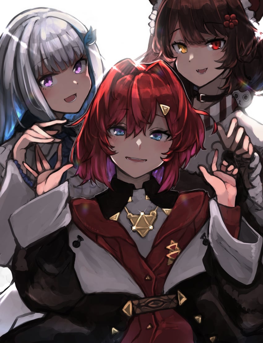 lize helesta, ange katrina, and inui toko (nijisanji) drawn by takena-c