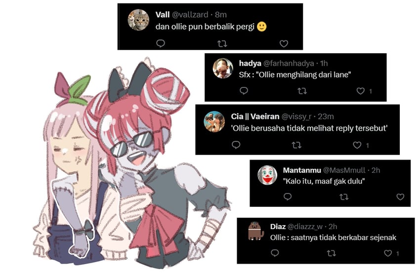 kureiji ollie and airani iofifteen (hololive and 2 more) drawn by yoruny