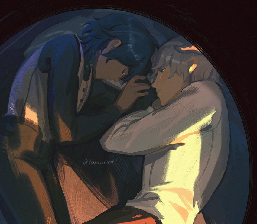 protagonist and strohl (metaphor: refantazio) drawn by takawbird