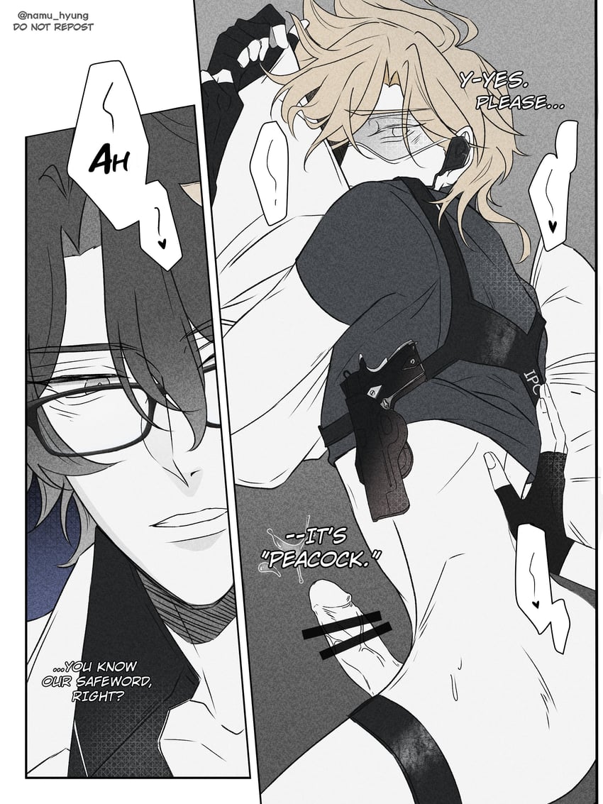 dr. ratio and aventurine (honkai and 1 more) drawn by namu_hyung