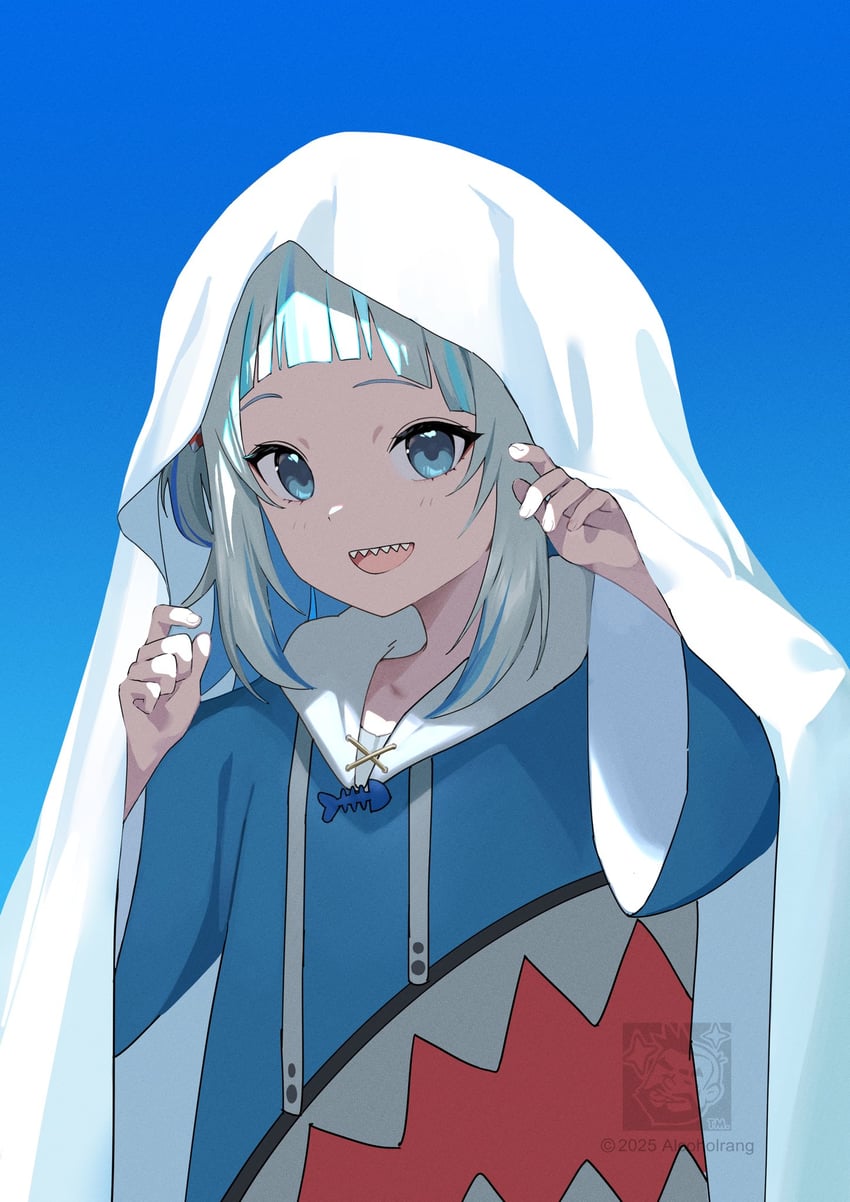 gawr gura (hololive and 1 more) drawn by alcoholrang