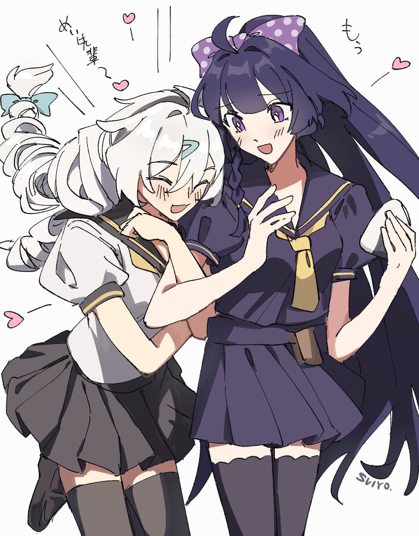 kiana kaslana and raiden mei (honkai and 1 more) drawn by uehara_suiyo