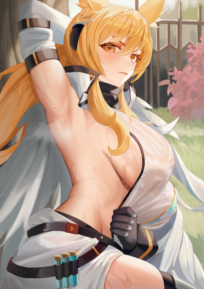 nearl and nearl the radiant knight (arknights) drawn by renleiwanyier