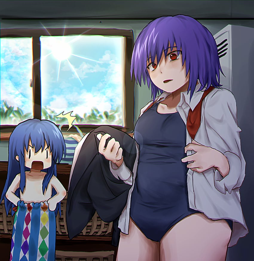 hinanawi tenshi and nagae iku (touhou) drawn by yukine_0930