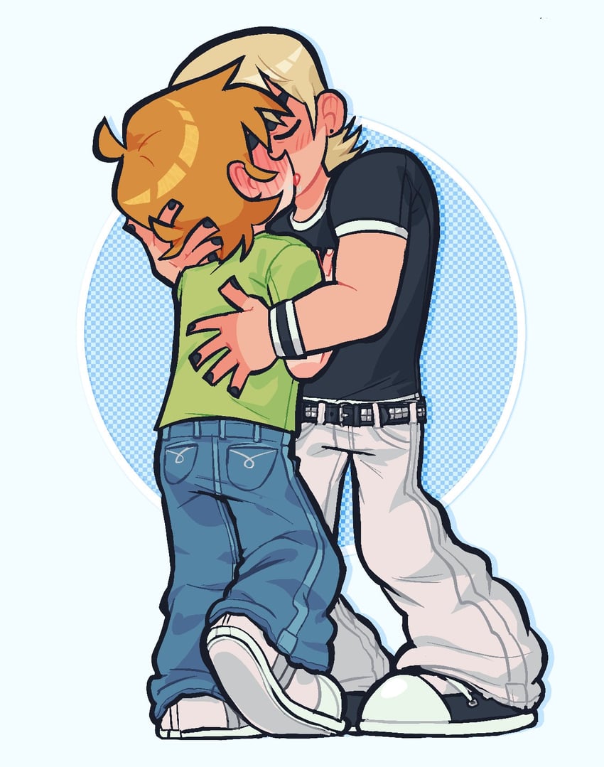 scott pilgrim and todd ingram (scott pilgrim and 1 more) drawn by ufohamster