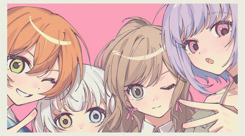 hoshizora rin, kaname raana, yuutenji nyamu, and imai lisa (love live! and 3 more) drawn by y1n