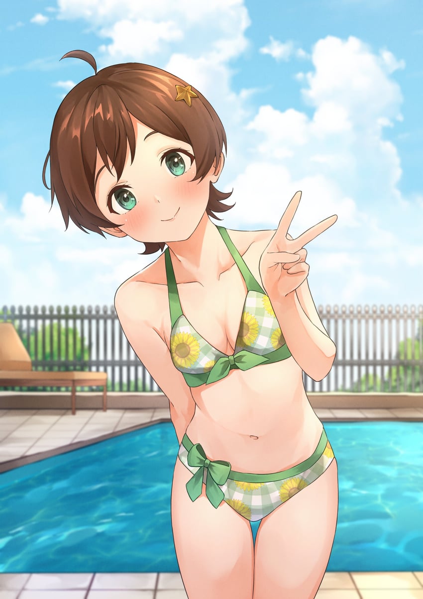 kinoshita hinata (idolmaster and 1 more) drawn by b1ack_illust