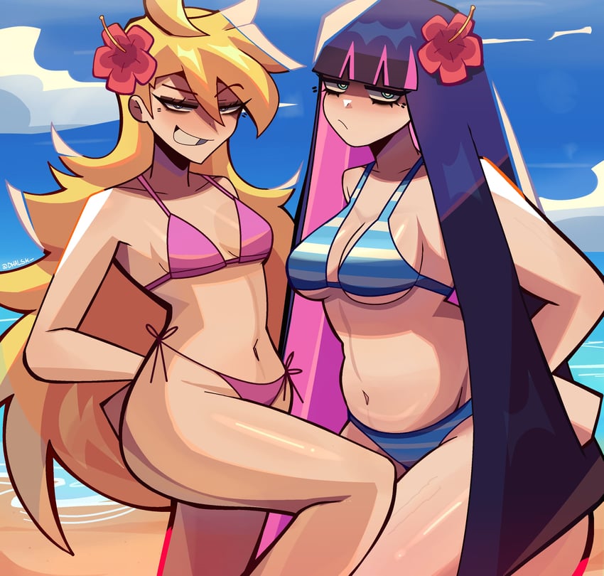 stocking and panty (panty & stocking with garterbelt) drawn by dhalsk