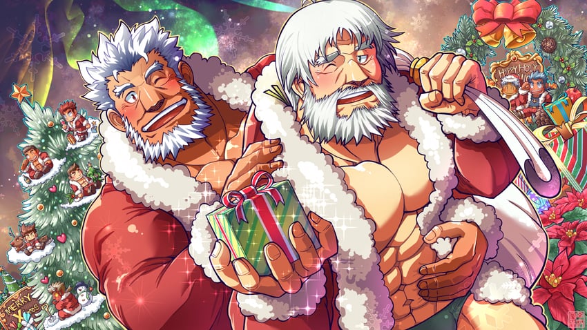 orgus, protagonist, sol, jormungandr, gordon, and 4 more (shoukan yuusha to f-kei kareshi) drawn by bunta_ru