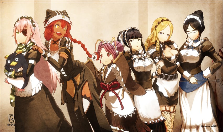entoma vasilissa zeta, narberal gamma, lupusregina beta, solution epsilon, cz2128 delta, and 2 more (overlord) drawn by namako_(namacotan)