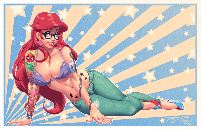spider-man and ariel (marvel and 2 more) drawn by robaato