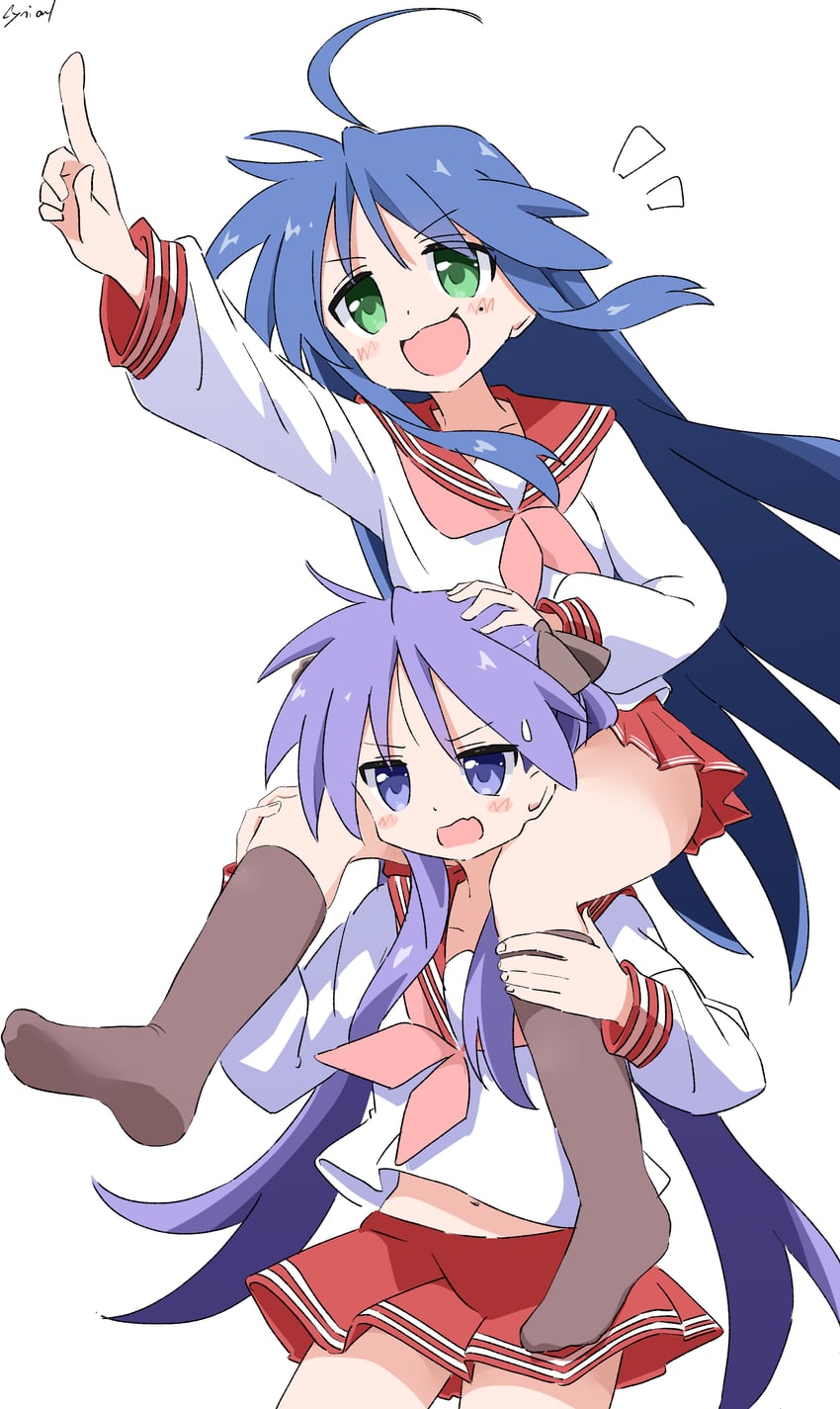 hiiragi kagami and izumi konata (lucky star) drawn by cynical_(llcbluckg_c004)
