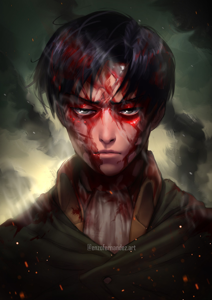 levi (shingeki no kyojin) drawn by enzo_fernandez