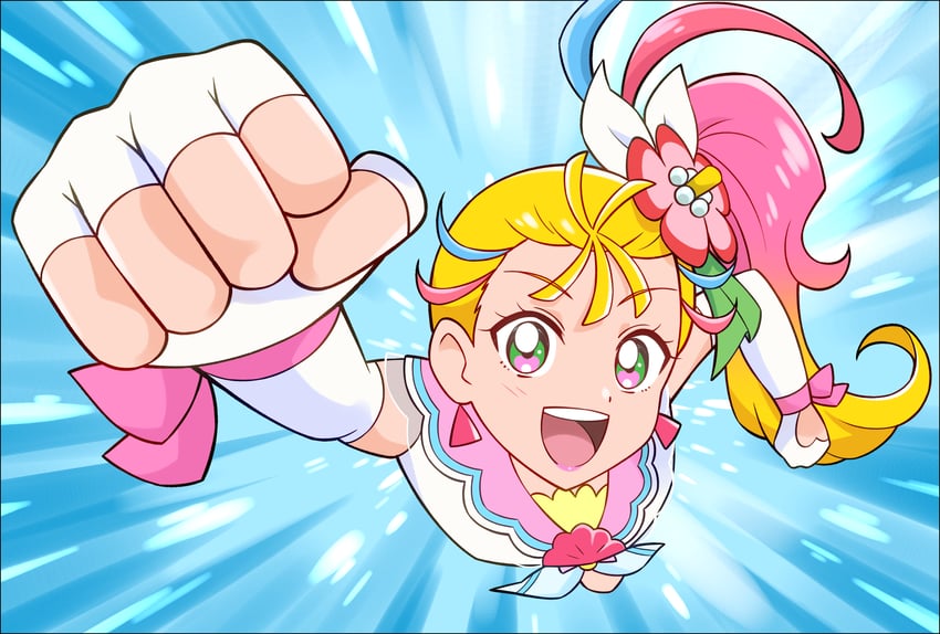 natsuumi manatsu and cure summer (precure and 2 more) drawn by raina_(14758801)