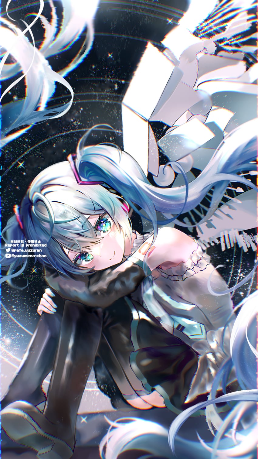 hatsune miku (vocaloid and 1 more) drawn by pafe_yuzuran