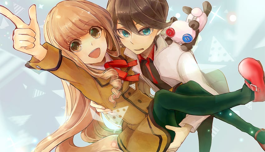 sasa kazamori, yuuki shinjuurou, and kaishou rie (un-go) drawn by amrta