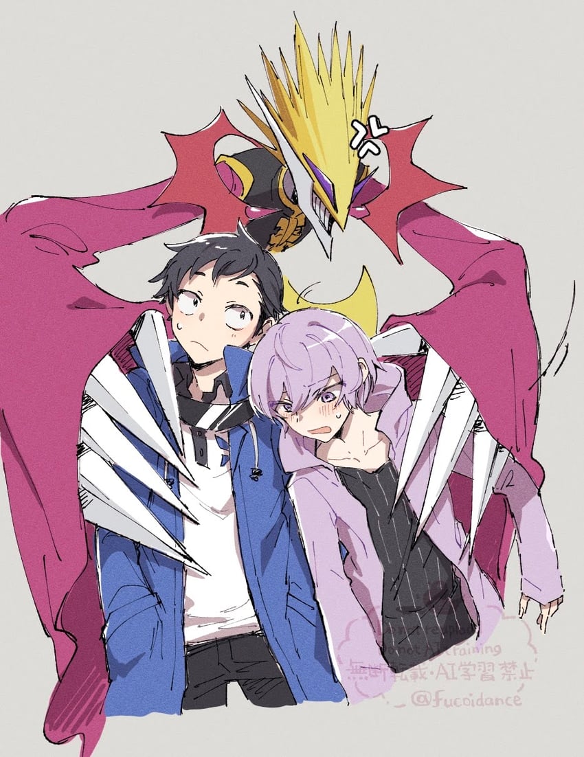 amasawa keisuke, matadrmon, and nogi yuu (digimon and 2 more) drawn by hinahinairuka
