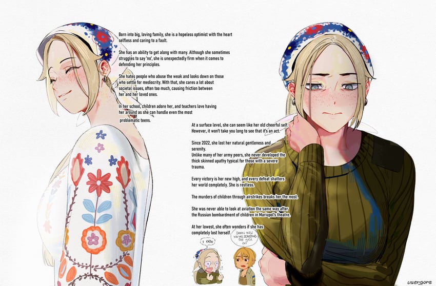 marichka and olena bozhuk (original) drawn by usergore