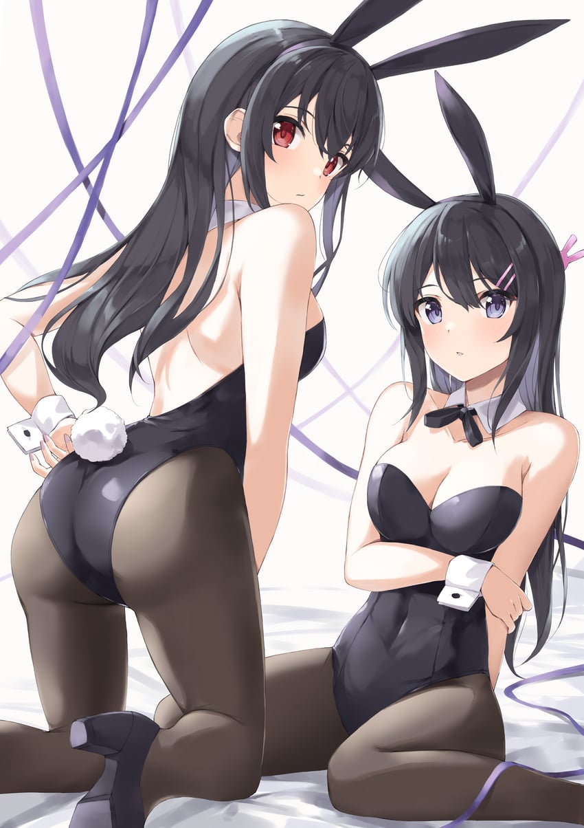 sakurajima mai and kasumigaoka utaha (saenai heroine no sodatekata and 1 more) drawn by yanagi_marie