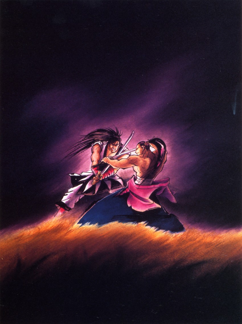 haoumaru and kibagami genjuro (samurai spirits) drawn by mera_jin
