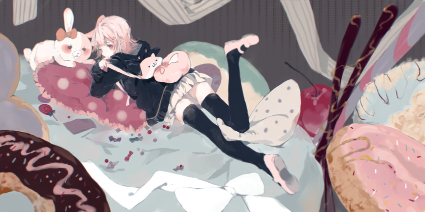 nanami chiaki and monomi (danganronpa and 2 more) drawn by bou_shaku