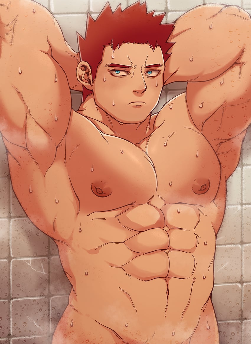 endeavor (boku no hero academia) drawn by abbbby_28