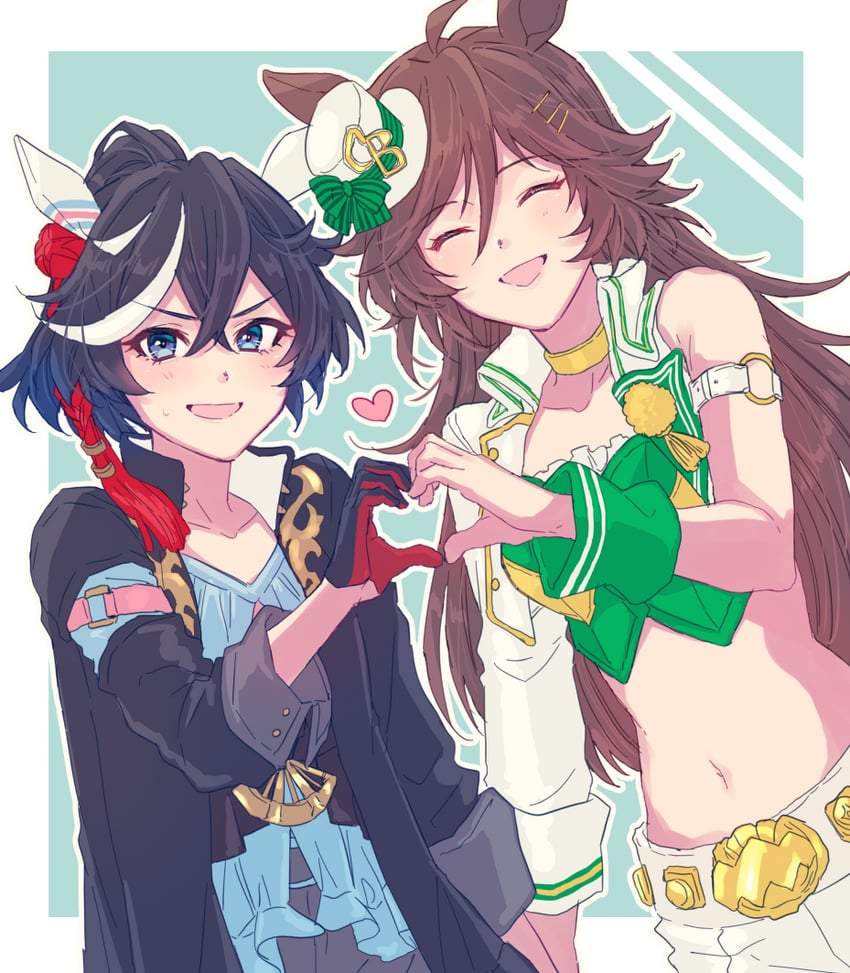 mr. c.b. and katsuragi ace (umamusume) drawn by 24mbb