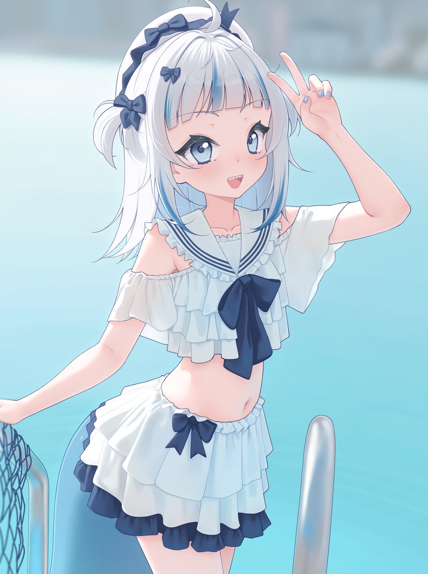 gawr gura (hololive and 1 more) drawn by lucasyecla99