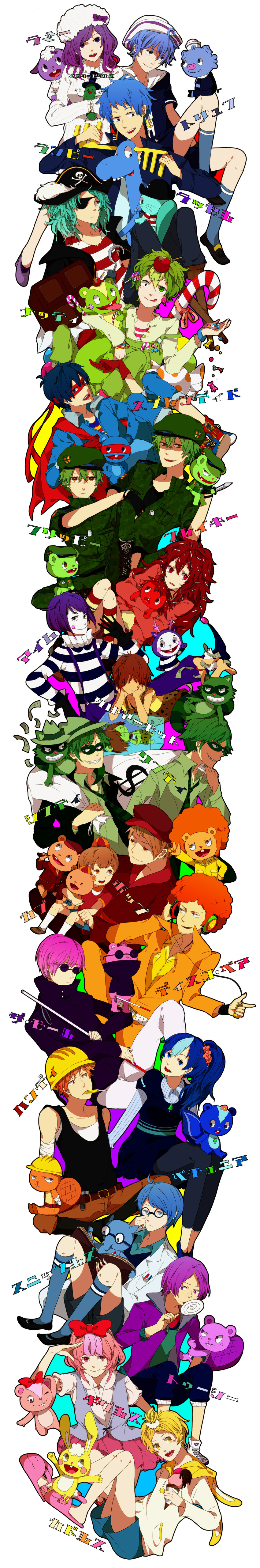 flaky, flippy, cuddles, giggles, splendid, and 18 more (happy tree friends) drawn by tsuyuxxx