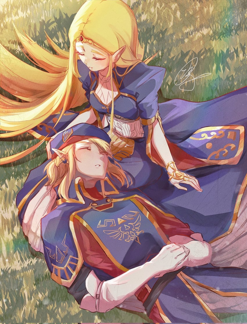 link and princess zelda (the legend of zelda and 1 more) drawn by tica_tiforzelda