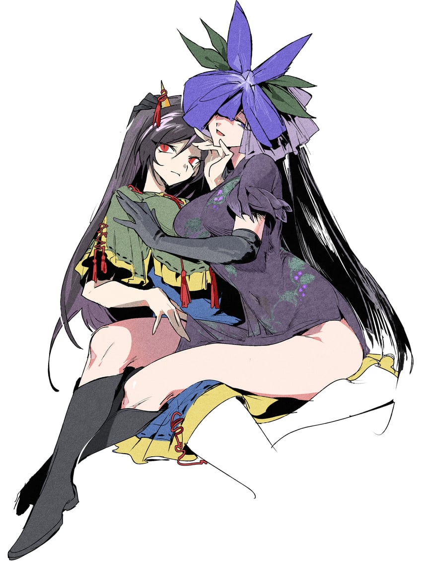 yomotsu hisami and nippaku zanmu (touhou) drawn by ling_s