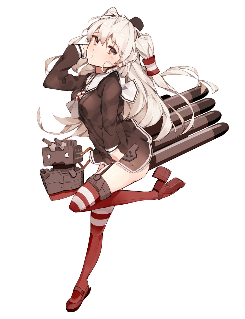 amatsukaze and rensouhou-kun (kantai collection) drawn by hona_(pixiv7939518)