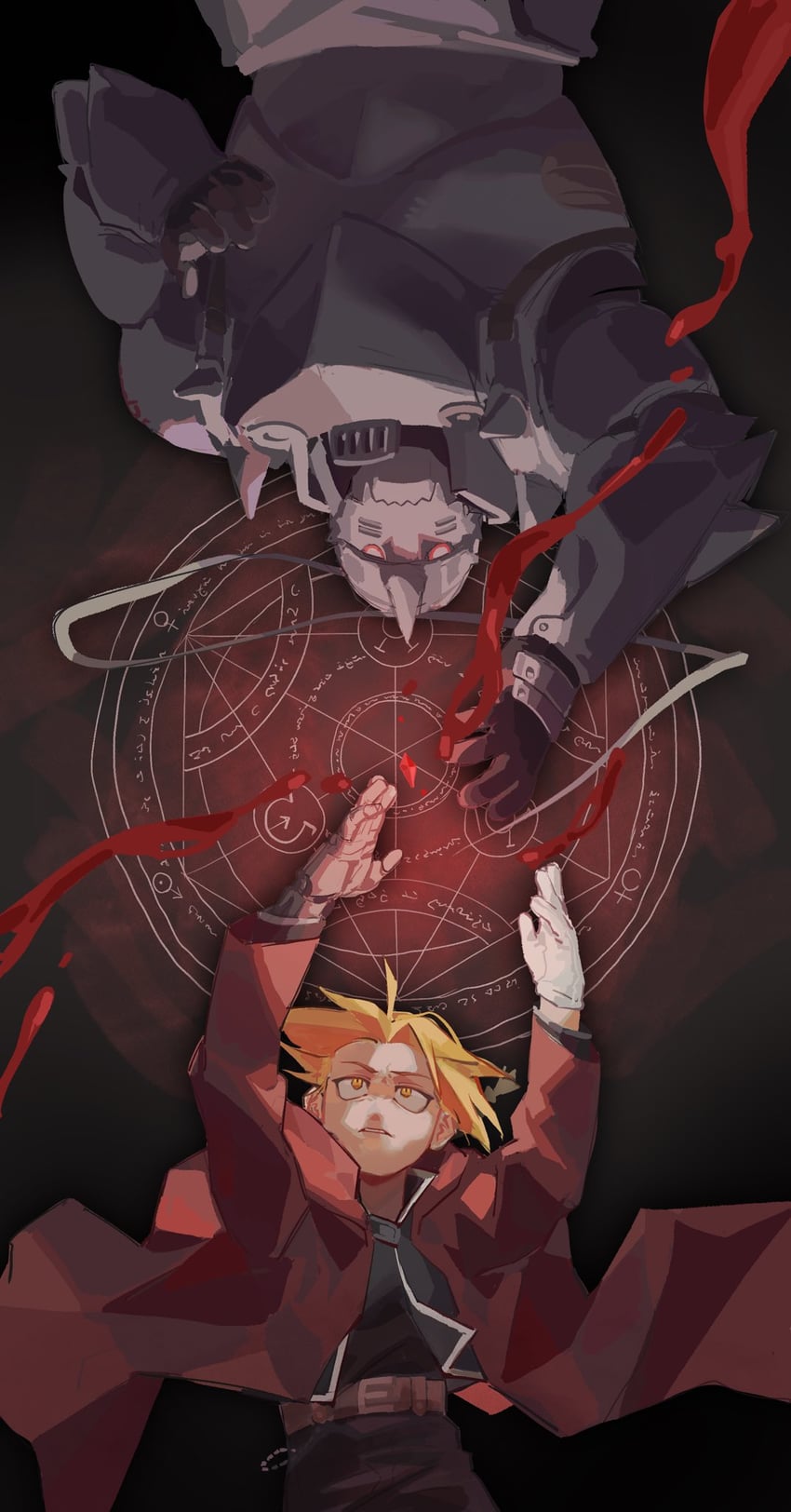 edward elric and alphonse elric (fullmetal alchemist) drawn by toku0034