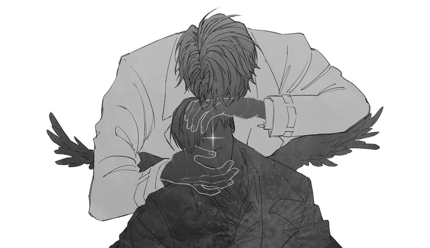 kim dokja and yoo joonghyuk (omniscient reader's viewpoint) drawn by raya_(000_unseen)