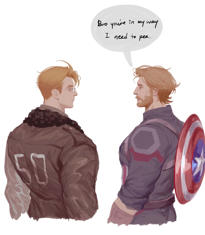 america, steve rogers, and captain america (marvel and 4 more) drawn by mare_hane