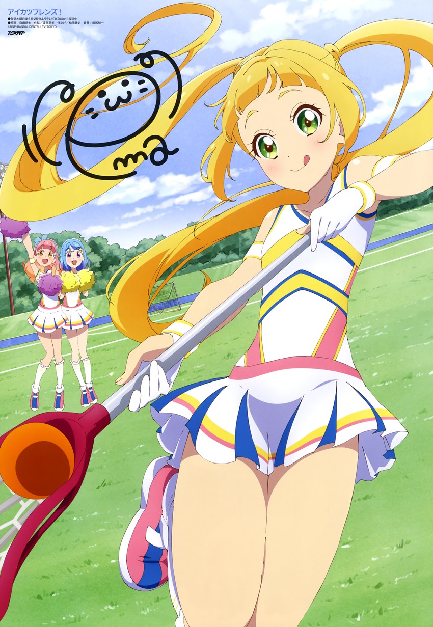 yuki aine, minato mio, and hinata ema (aikatsu! and 2 more) drawn by morita_takeshi