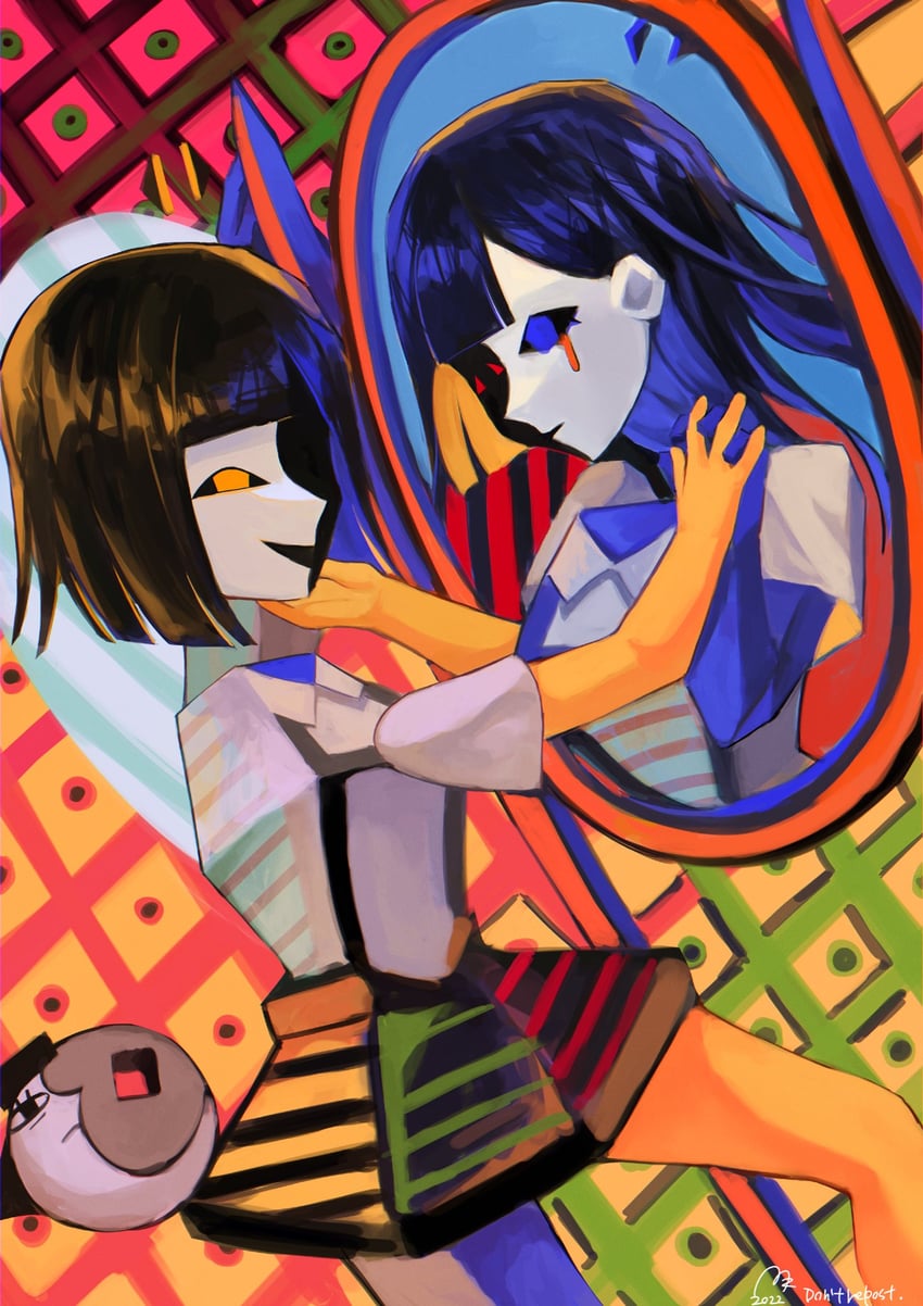 ena, moony, drunk ena, and sadder ena (ena and 1 more) drawn by usagimarumei