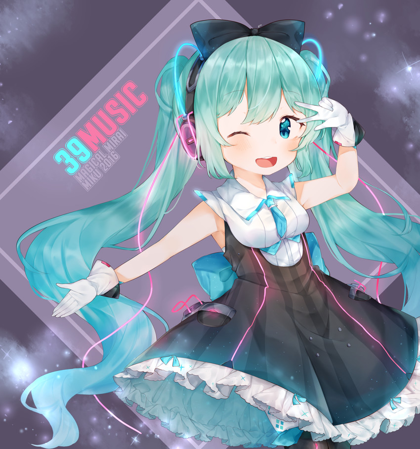 hatsune miku and magical mirai miku (vocaloid and 1 more) drawn by useq1067