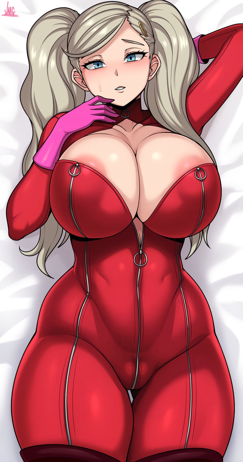 takamaki anne and panther (persona and 1 more) drawn by jmg