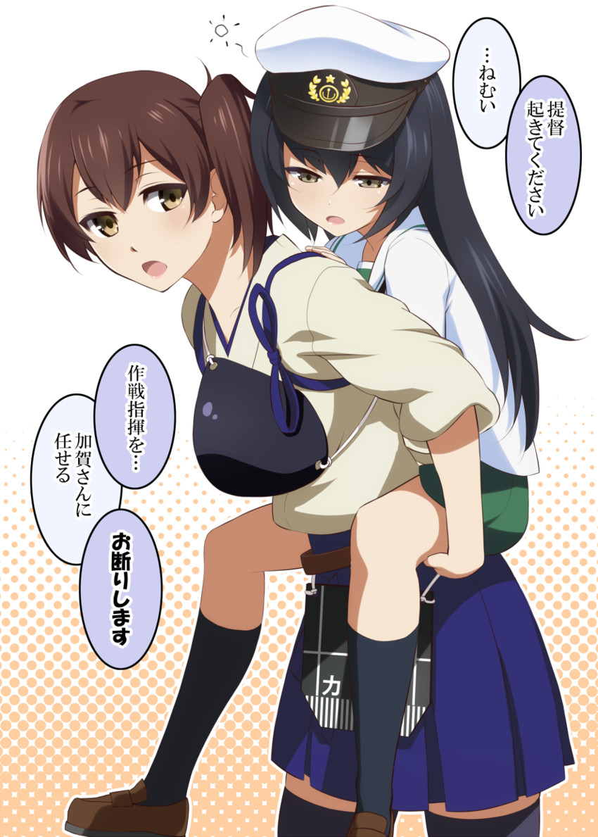 kaga, reizei mako, and iguchi yuka (kantai collection and 1 more) drawn by mattari_yufi