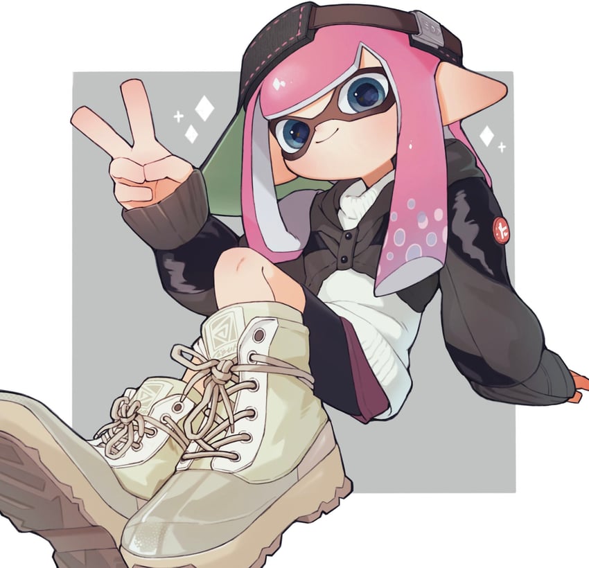 inkling player character and inkling girl (splatoon) drawn by yattpki3wfyvsm5