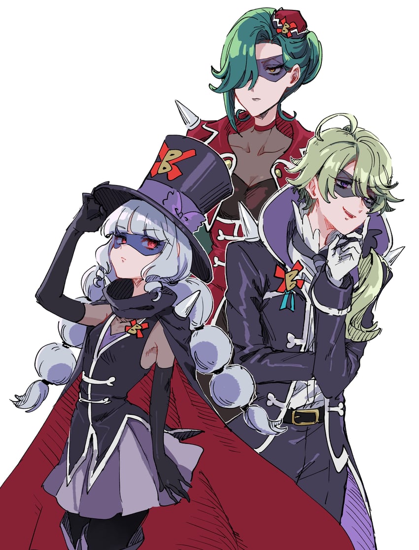 gentlu, narcistoru, and secretoru (precure and 1 more) drawn by zuzuko
