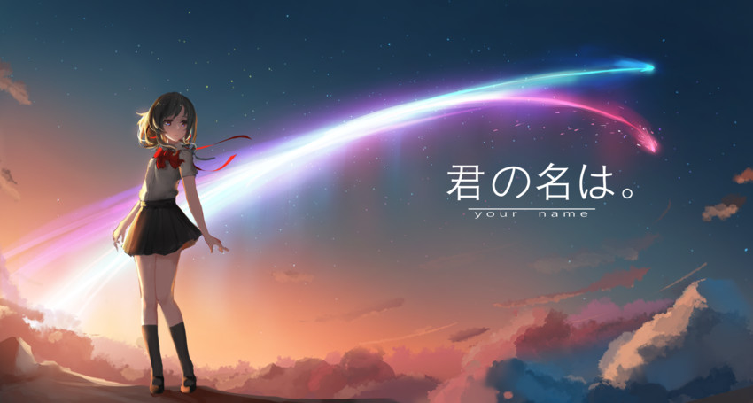 miyamizu mitsuha (kimi no na wa.) drawn by storia