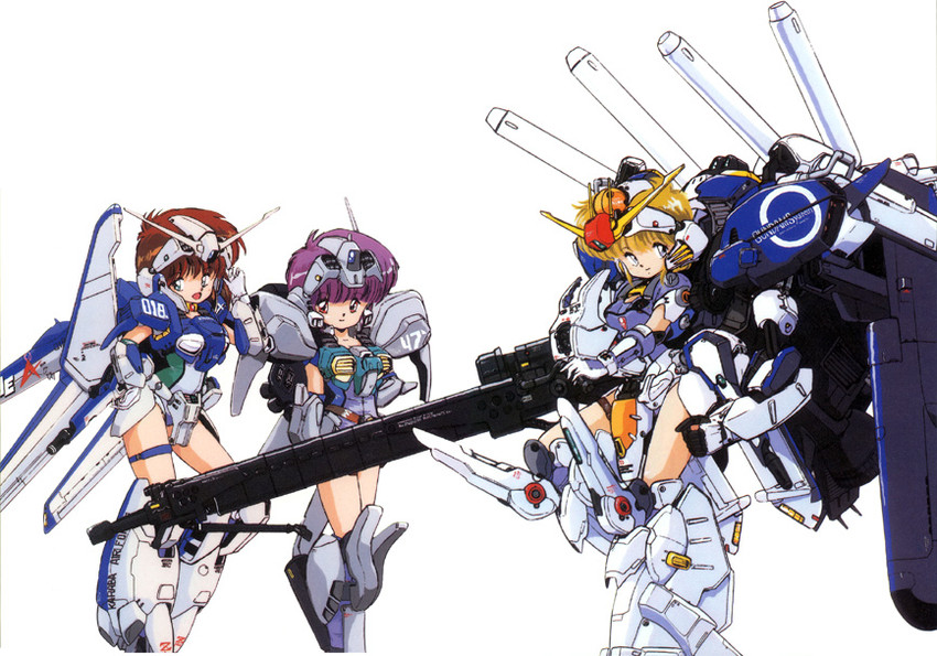 ex-s gundam and zeta plus (gundam and 1 more) drawn by akitaka_mika