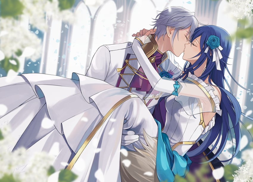 male robin and lucina (fire emblem and 2 more) drawn by iro_saki