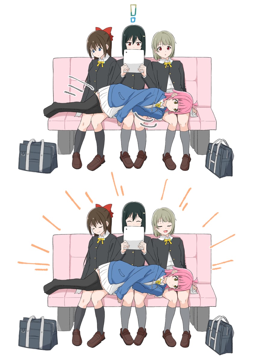 osaka shizuku, tennoji rina, nakasu kasumi, and mifune shioriko (love live! and 1 more) drawn by ohrinas