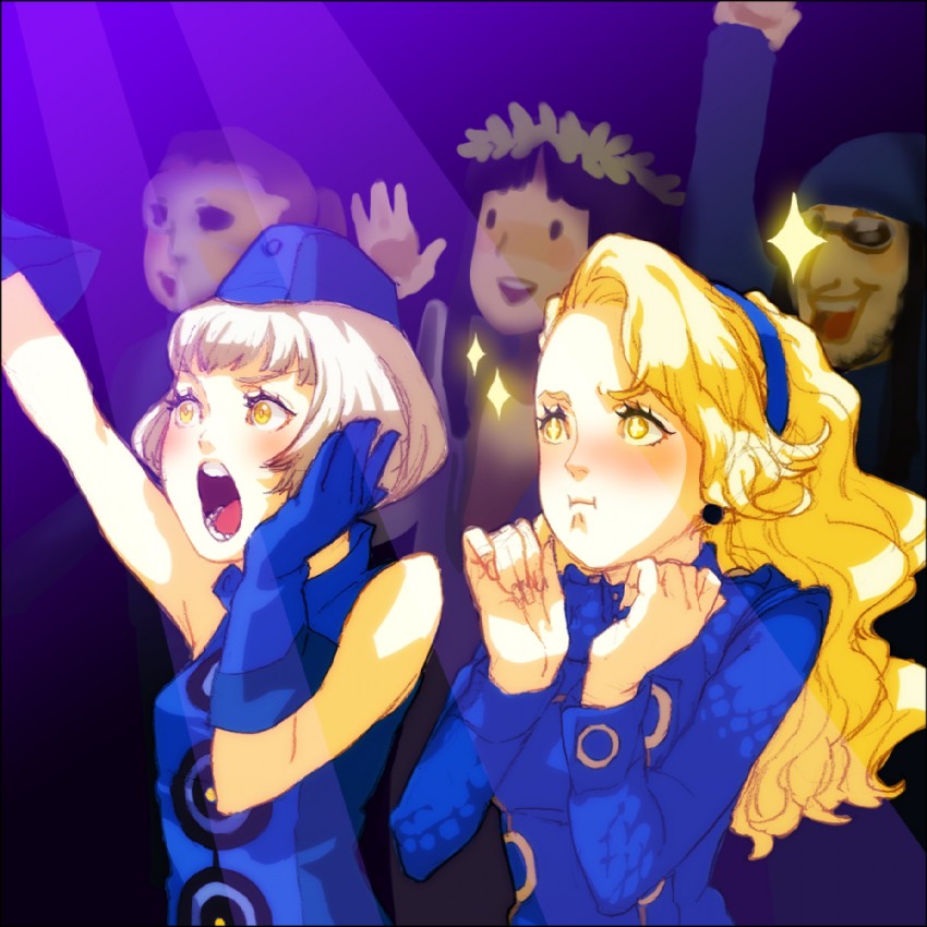 elizabeth, margaret, philemon, gimmel, and demon artist (persona and 5 more) drawn by sarry23