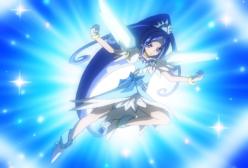 hishikawa rikka, cure diamond, and cure berry (precure and 2 more) drawn by futa-futa