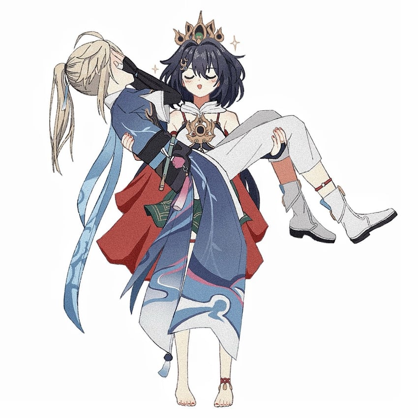 yunli and yanqing (honkai and 1 more) drawn by soyokamon