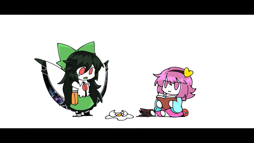 komeiji satori, kaenbyou rin, and reiuji utsuho (touhou and 1 more) drawn by priswocaer